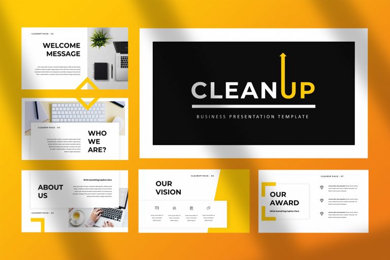 Clean Up Presentation Template TMint