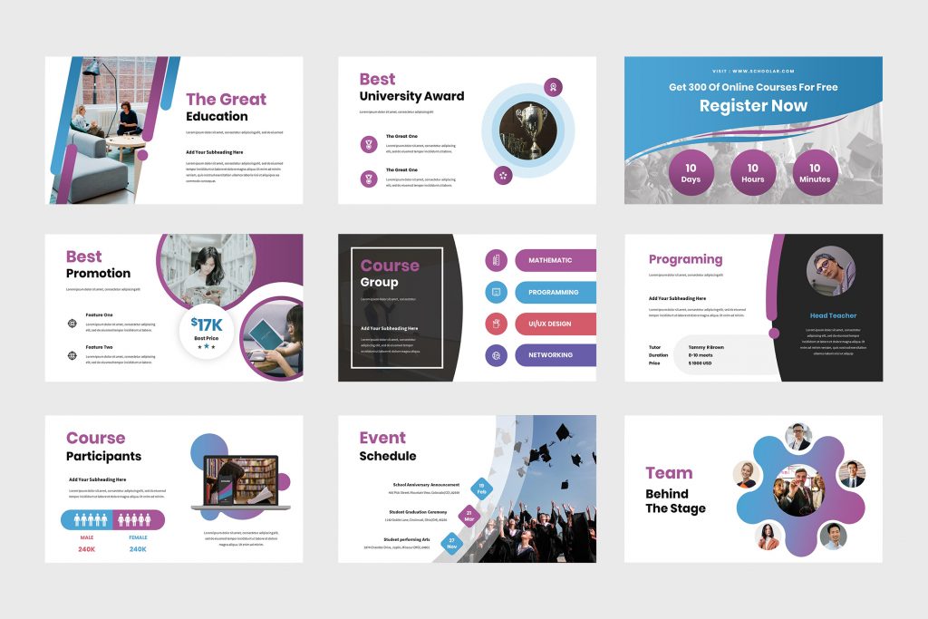 Schoolar Presentation Template | TMint