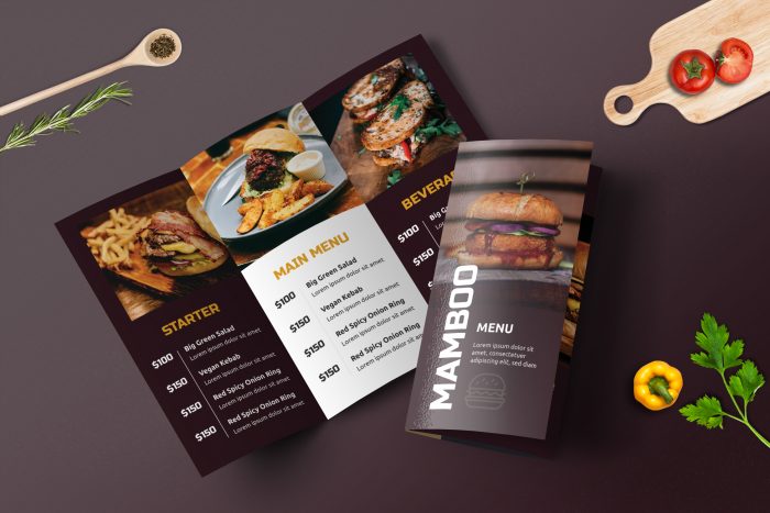 Bifold Restaurant Menu Template | TMint