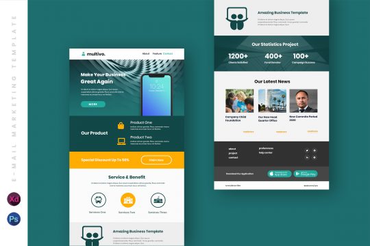 Business Email Newsletter UI Template | TMint