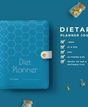 Blue – Dietary Planner Journal