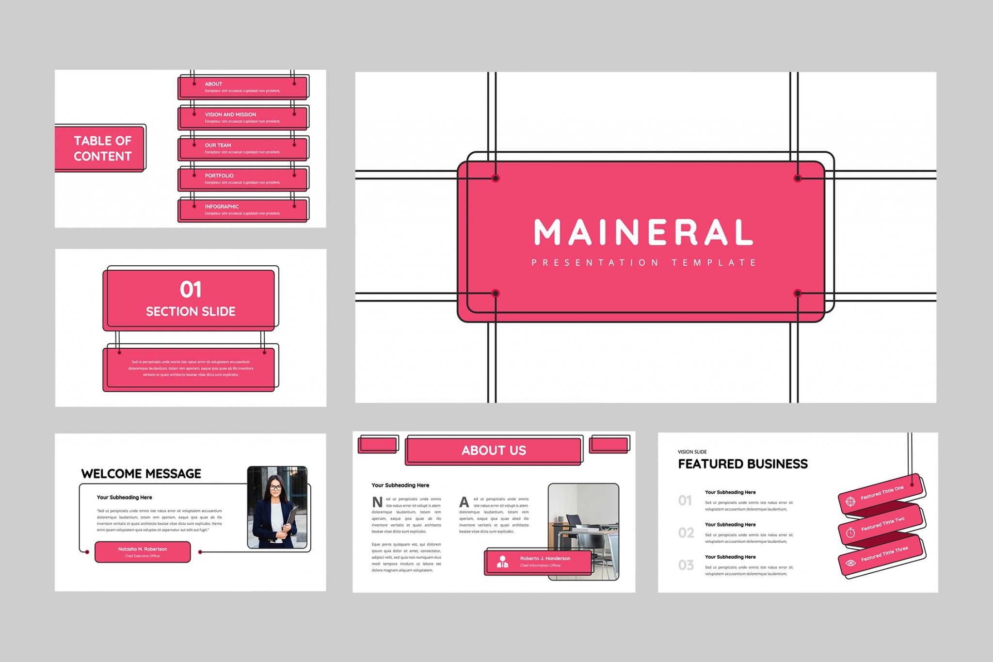 Maineral – Business Style Powerpoint Template | TMint