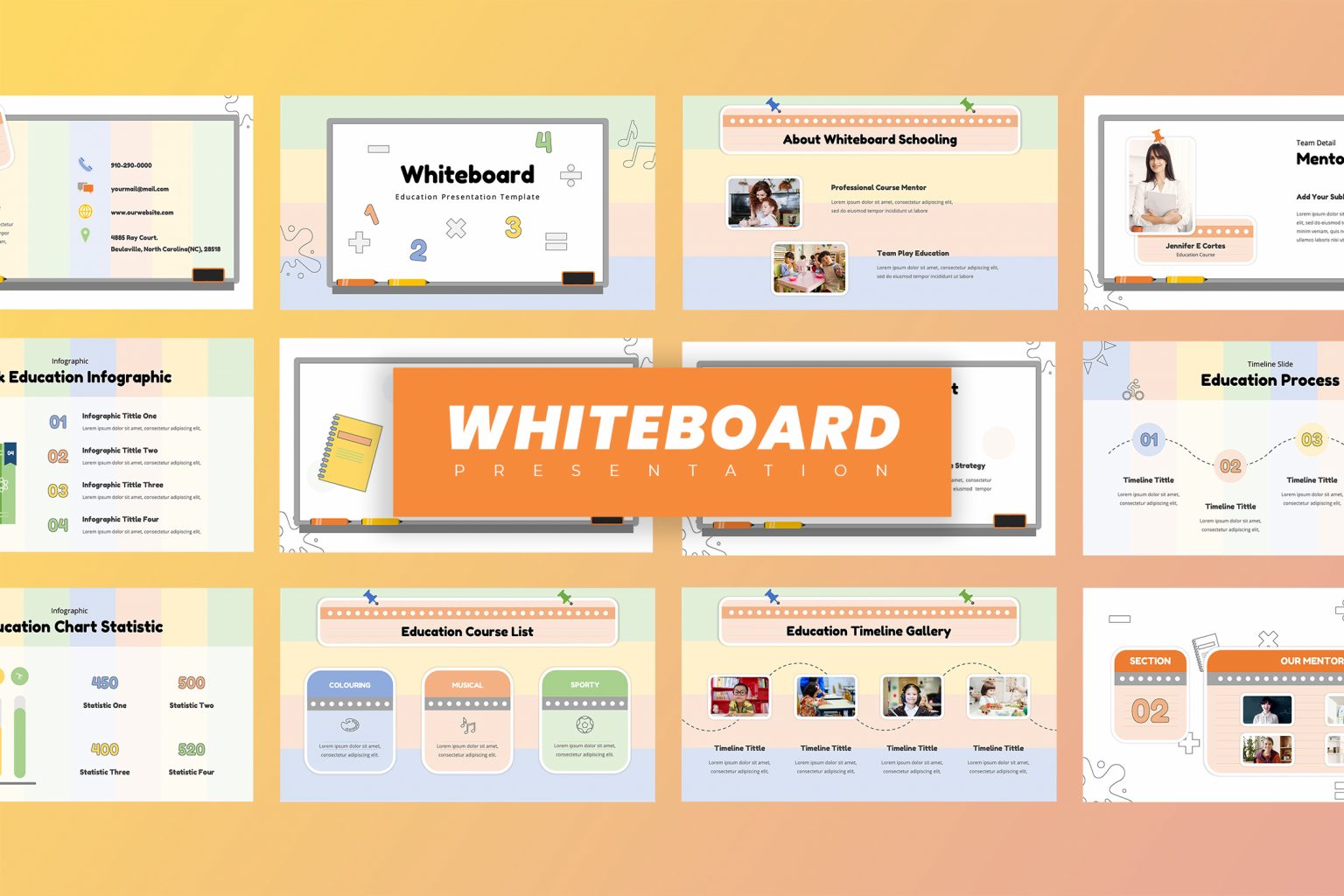 Whiteboard – Education Style Powerpoint Template | TMint
