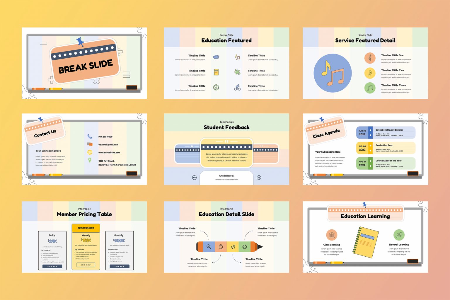Whiteboard – Education Style Powerpoint Template | TMint
