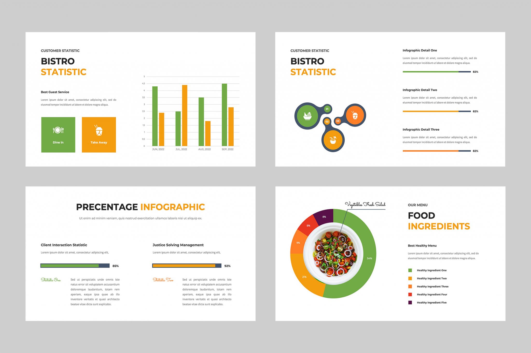 Healthy Food Presentation Template Tmint