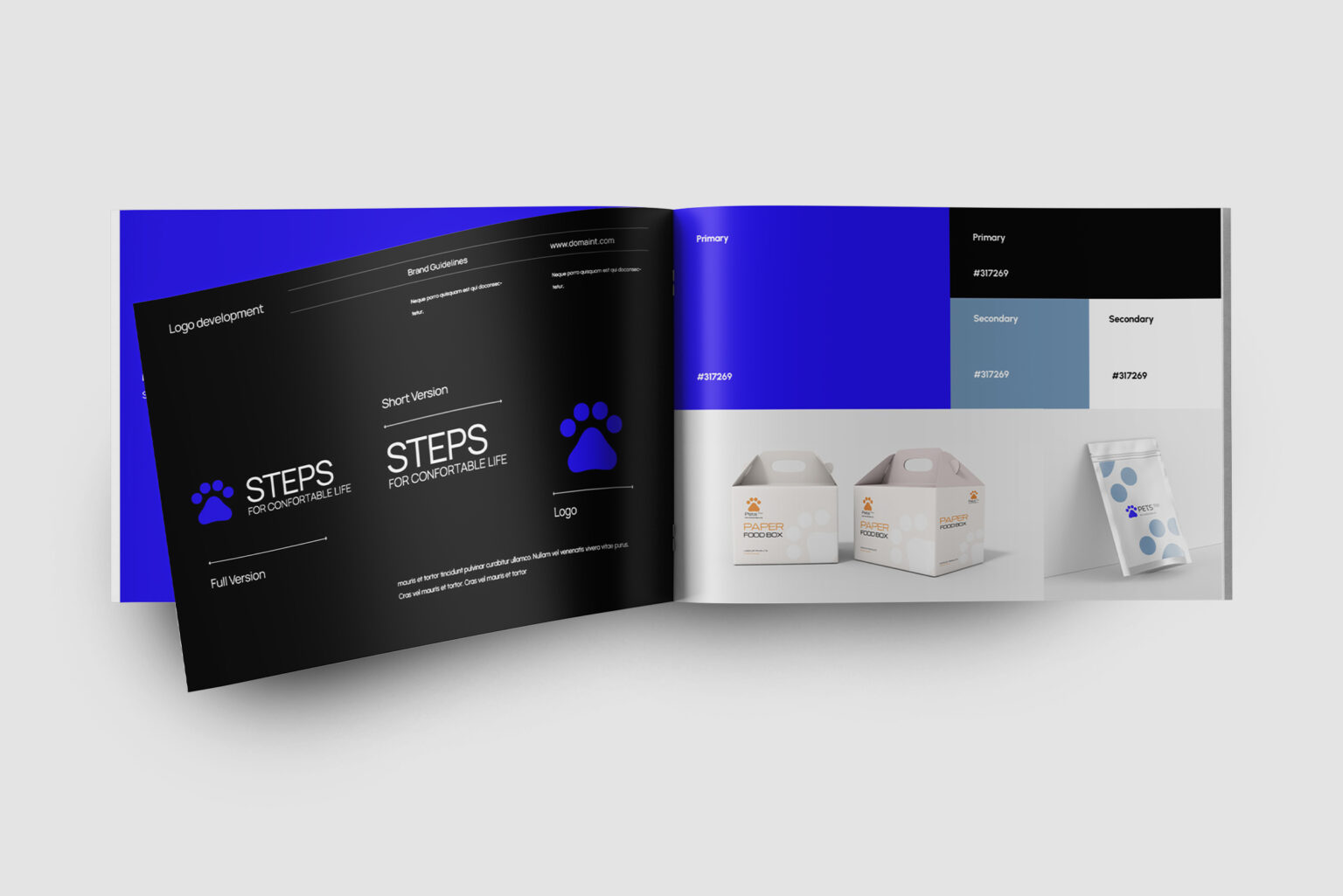 Project Brand Guideline Adobe Indesign Template | TMint